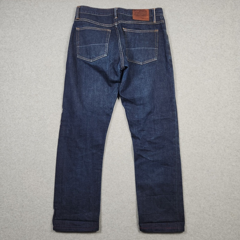 Gustin Selvedge Jeans 32x30 Blue Dark Wash Indigo Red Line Slim Fit Made In USA - Picture 2 of 16